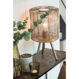 Lampe marron vintage posée sur une table