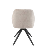 Chaise J-Line Louna - fer/acrylique - beige/gris clair