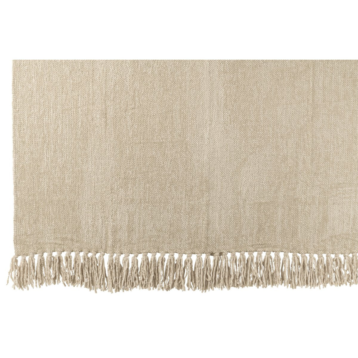 Couverture J-Line en chenille grise, élégante et douillette