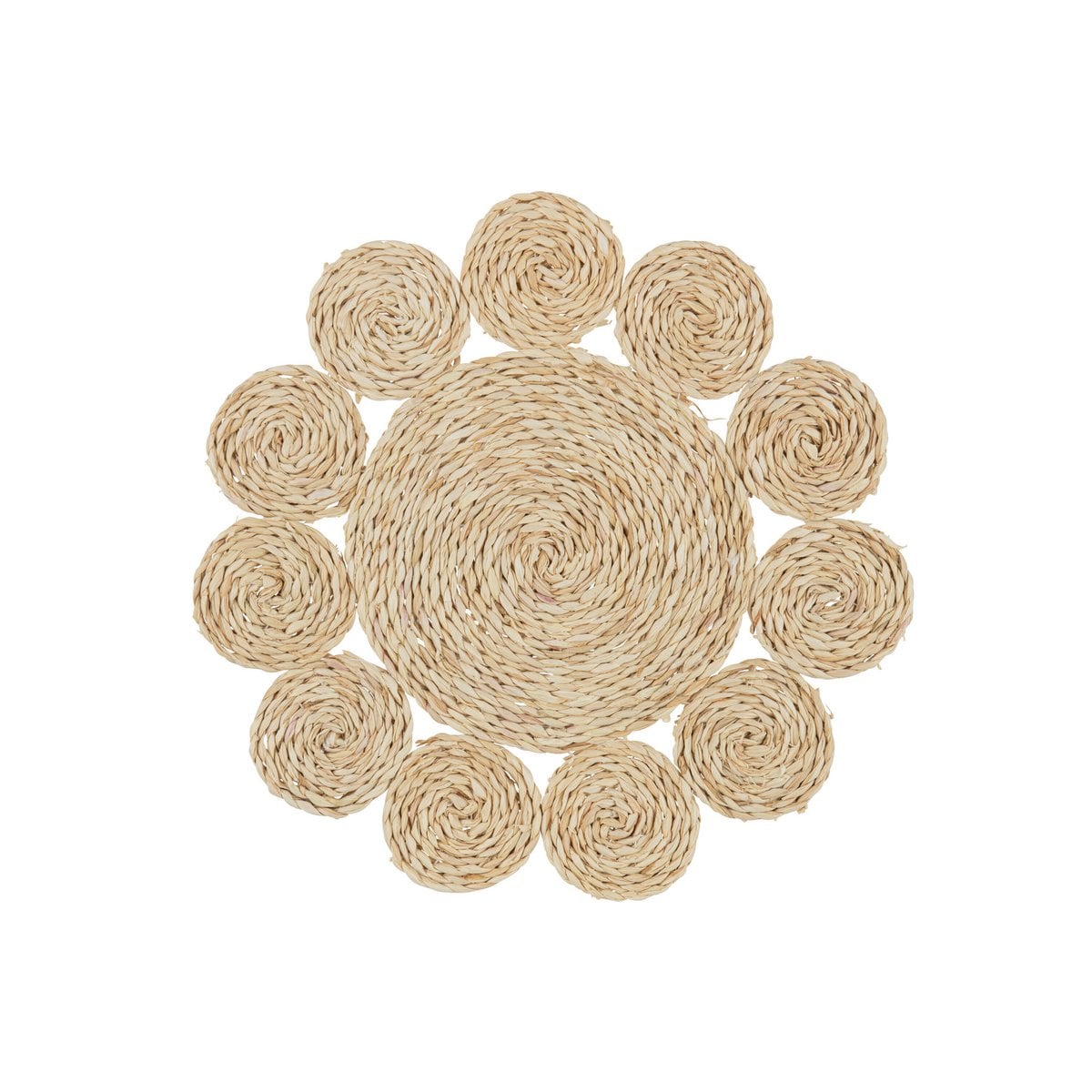 Set de table J-Line en jute naturel, vue de dessus avec texture visible