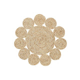 Set de table J-Line en jute naturel, vue de dessus avec texture visible