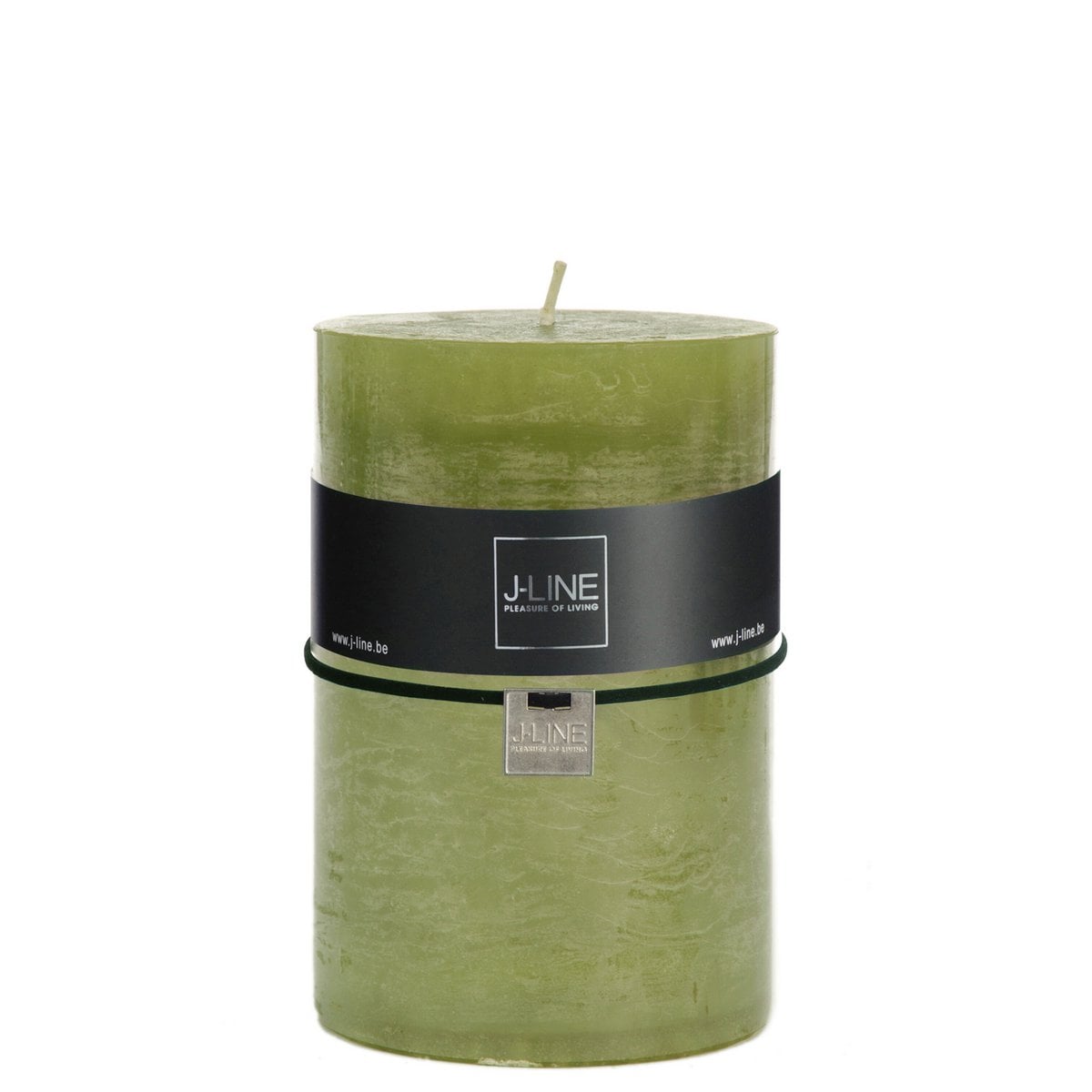 Bougie cylindrique XL J-Line verte, design épuré et élégance moderne