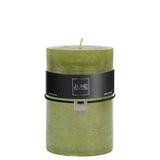 Bougie cylindrique XL J-Line verte, design épuré et élégance moderne
