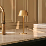 Lampe de table sans fil Milou aluminium doré