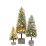 Sapin de Noël J-Line Vert Neige - ambiance festive
