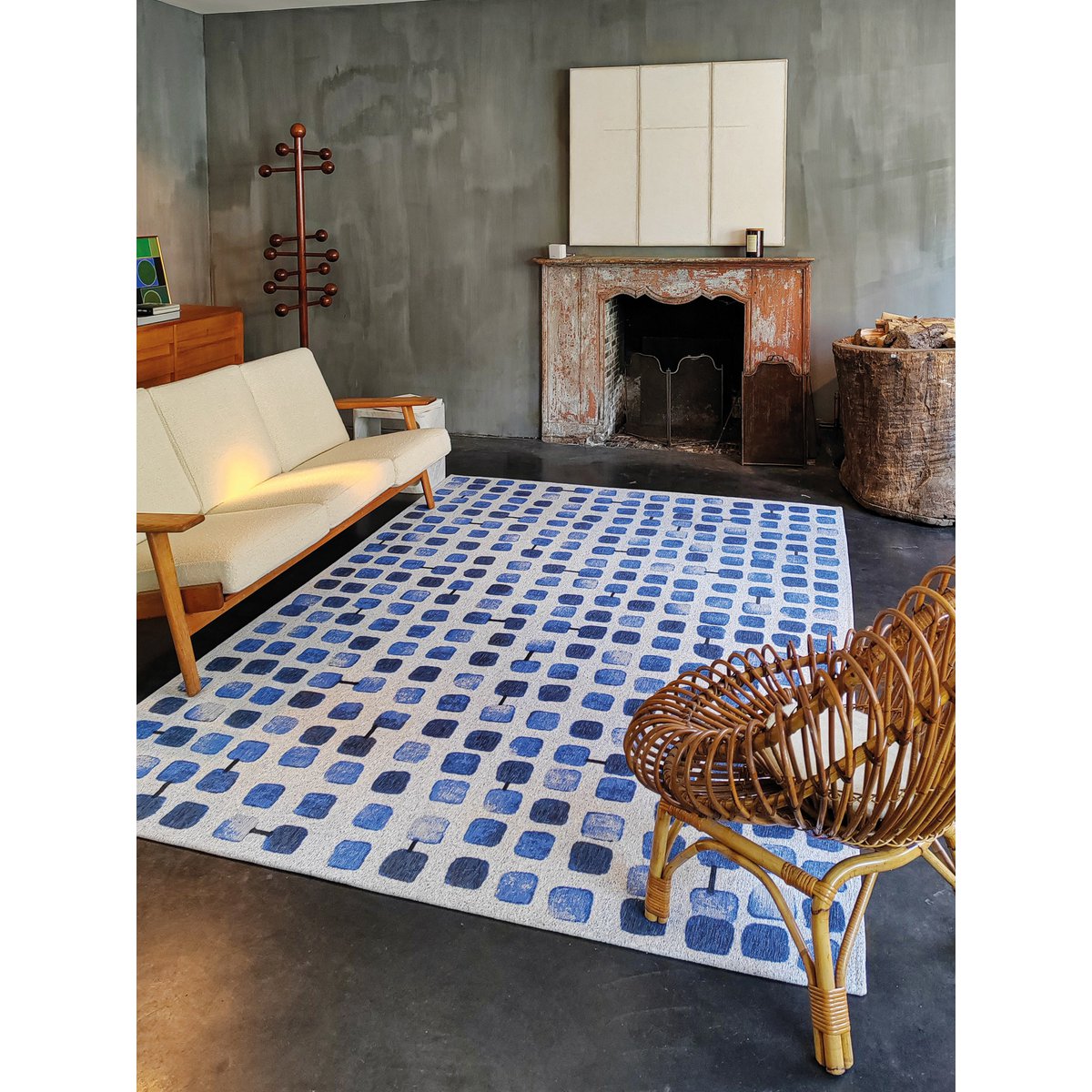 Tapis Eco - Amparo Blues - Tapis bleu
