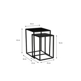 Ensemble de tables d'appoint Goa Noir