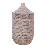 Panier à linge avec couvercle KAJA en fibre de banane
