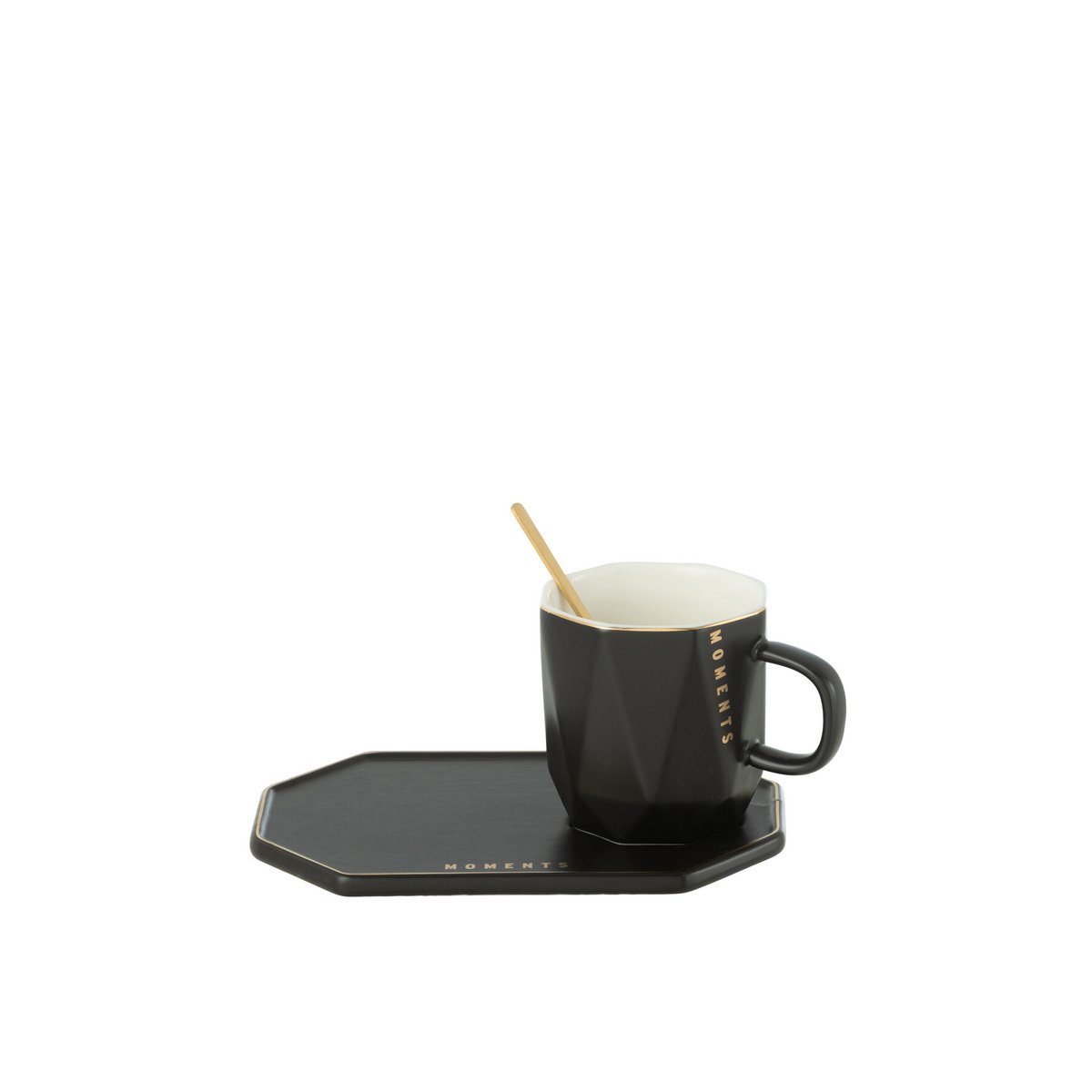 Mug Moments en céramique noir avec design moderne
