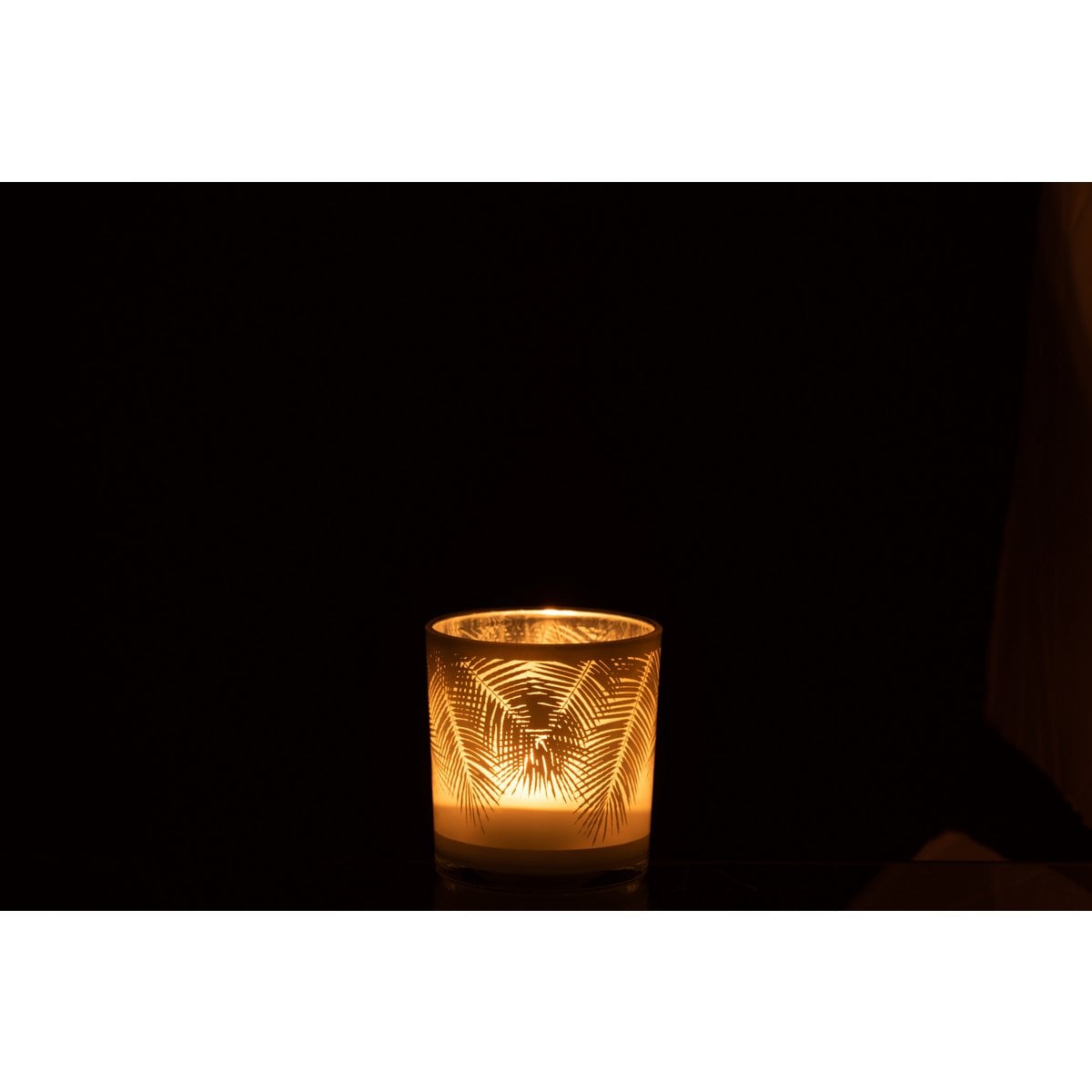 Bougeoir Leaf J-Line, ambiance salon moderne
