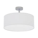 Plafond textile "New York", lampe de plafond classique avec des lames de texte en blanc, socket E27, 40 cm de diamètre, adapté à l'ensemble du salon