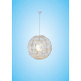 Pendentif "prairie fleurie" Ø 55 cm, fleurs en plastique, socket e27