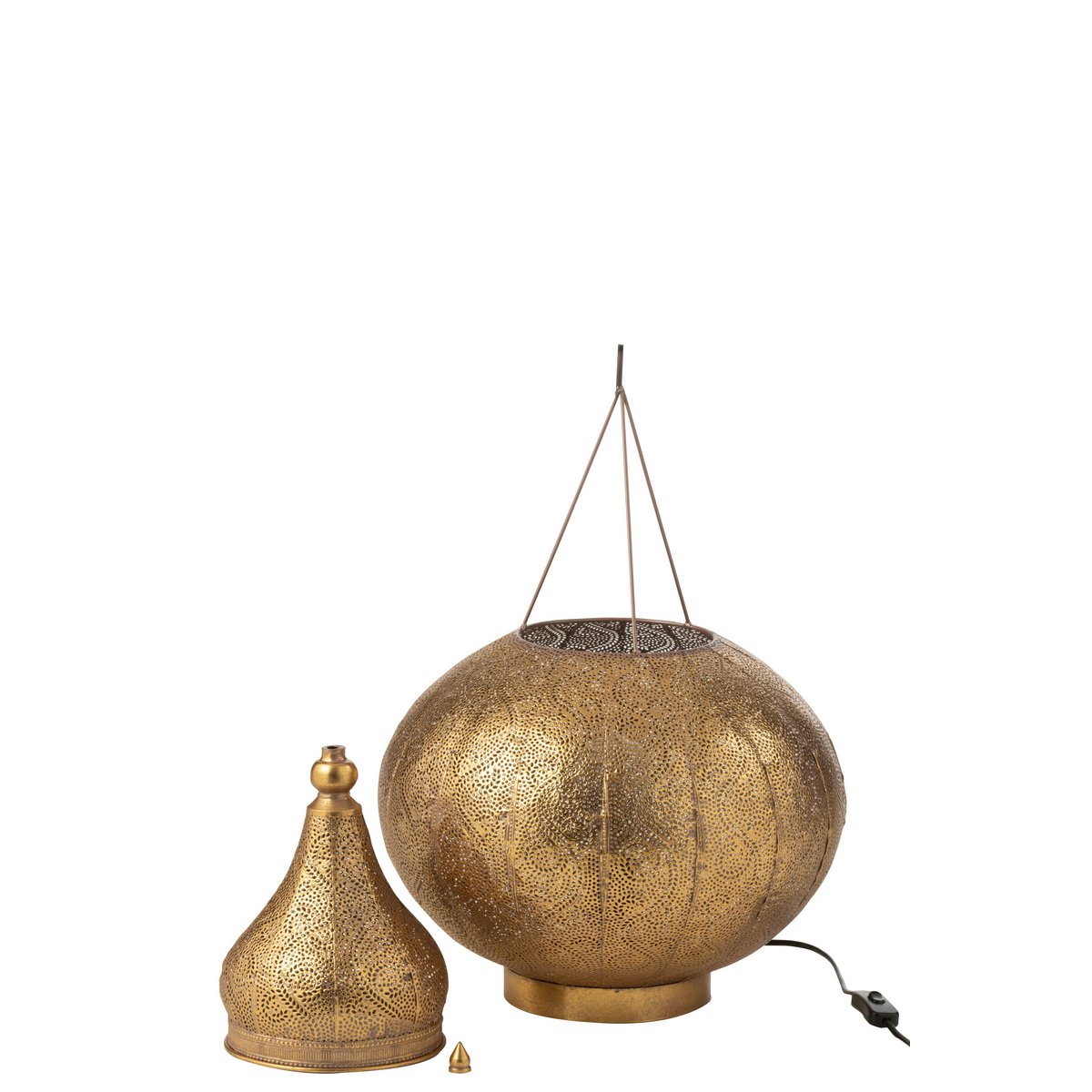 Lampe J-Line Aladin dans un salon moderne, ambiance chaleureuse