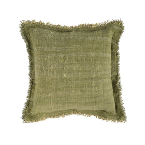 Housse de Coussin à Franges de la Jungle - Vert