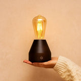 Lampe de table rechargeable marron foncé Zavi