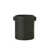 Pot de fleurs J-Line Liline en céramique noire avec une finition élégante