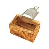Petite râpe à parmesan / fromage en bois d'olivier