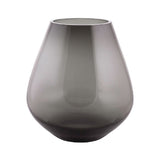 Vase soufflé en verre gris