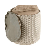 Selles mérinos pouf extérieur Ø40 H45cm Seat Pouf peut être rempli