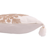Zoom sur le coussin Flocon de neige J-Line montrant les détails en coton