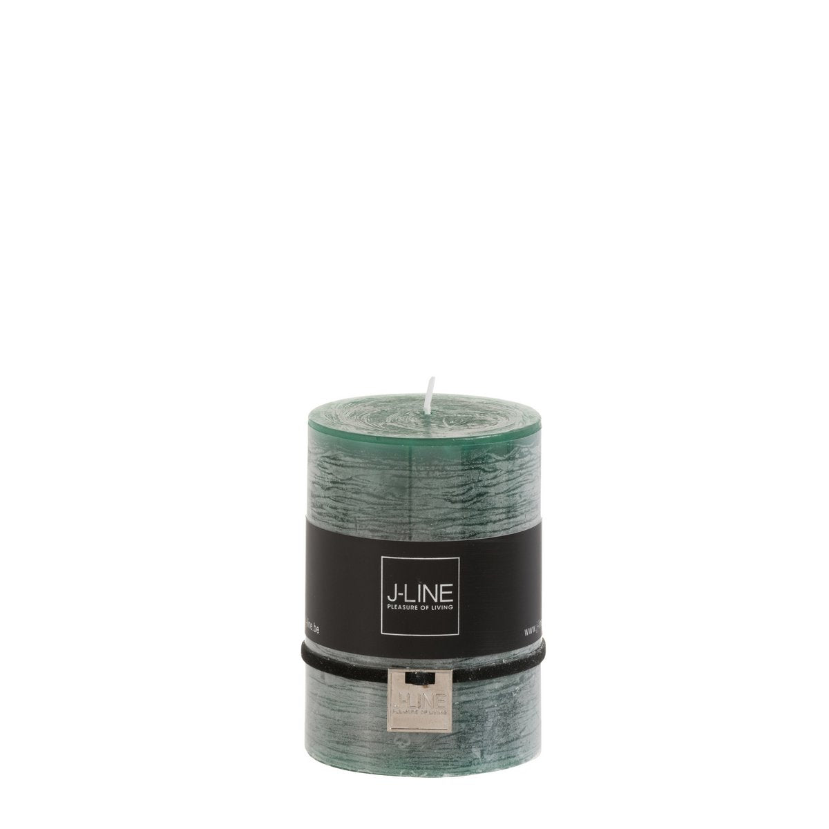 Bougie cylindrique J-Line vert foncé, design épuré et élégant