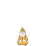 Étoile LED Santa en polyresine dorée, vue de face