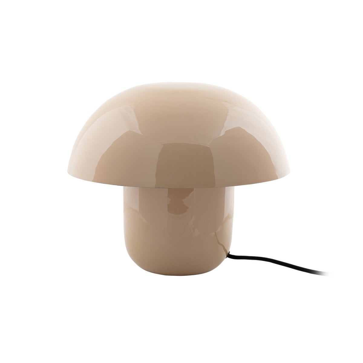 Lampe de Table Gros Champignon de Leitmotiv en jaune miel, vue de face.