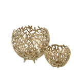 Bougeoir J-Line Leaf - aluminium - or - L