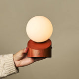 Lampe rechargeable Morris marron châtaignier