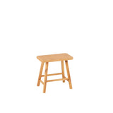 Tabouret rectangulaire J-Line en roseau et épicéa naturel, vue de face