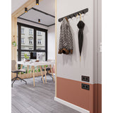 Gorillz Rounded Seven - Porte-manteau mural - 7 crochets pour porte-manteaux - Noir