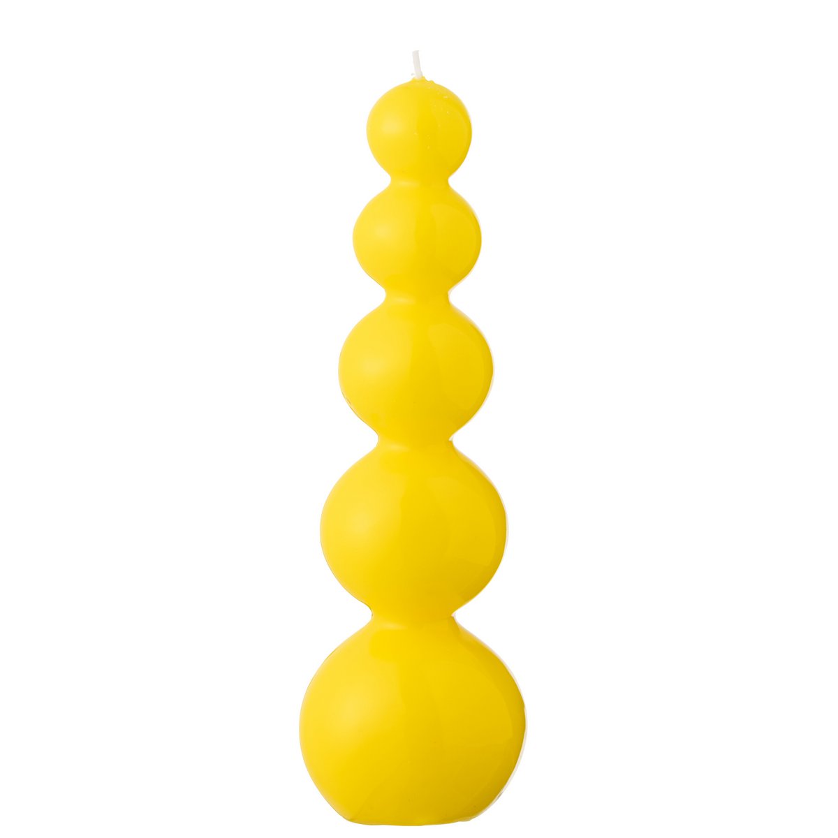 Détail de la Bougie Gourde Jaune Fluo, ambiance chaleureuse et contemporaine