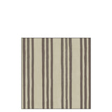 Pack de 20 serviettes en papier rayées taupe et marron J-Line, élégantes et modernes