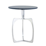 Table d'appoint métal ronde ø 45 x 56 cm table décorative marbre Sohoo cadre argent ou or