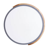 Plafond LED "Bornéo", Ø 31 cm en métal et en plastique en gris, LED intégrés, éclairage pour le salon, couloir et bureau