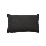 Coussin en velours et lin noir 50x30
