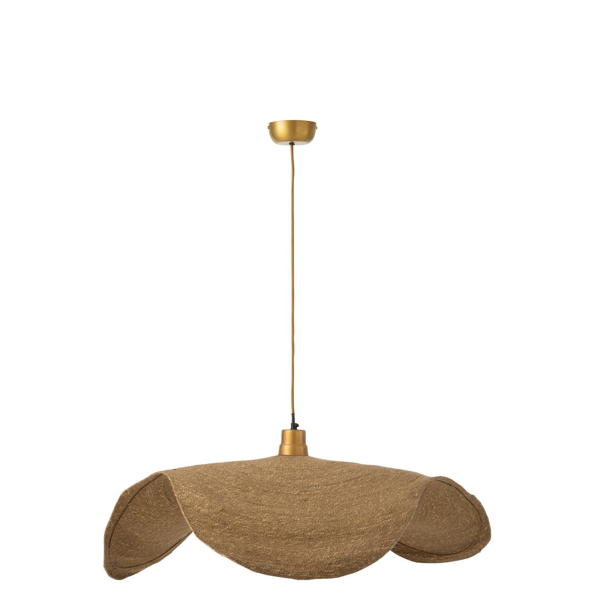 Vue latérale de la lampe suspendue Moonj, design boho chic