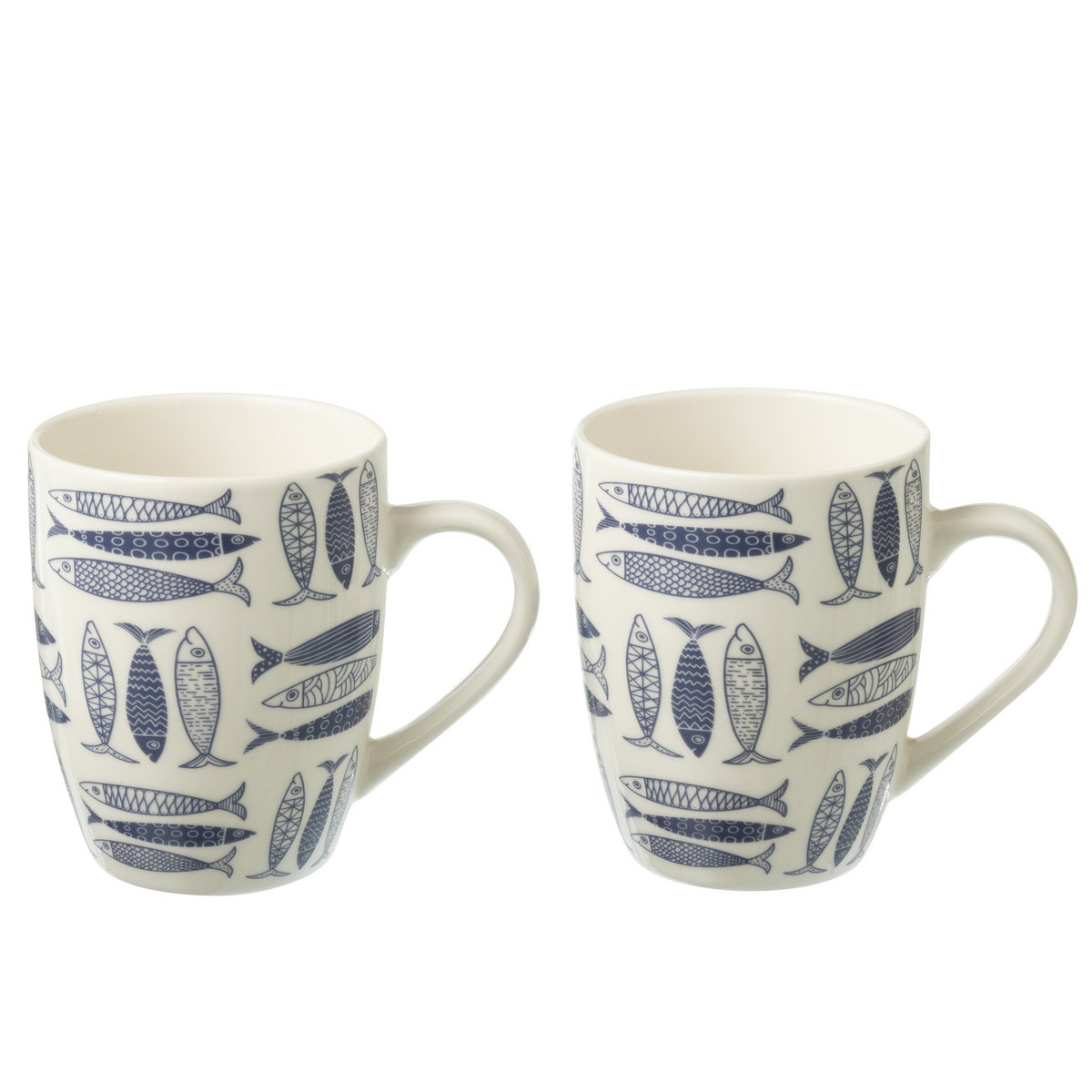 Boîte de tasses VI en céramique bleu foncé - présentation élégante
