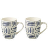 Boîte de tasses VI en céramique bleu foncé - présentation élégante