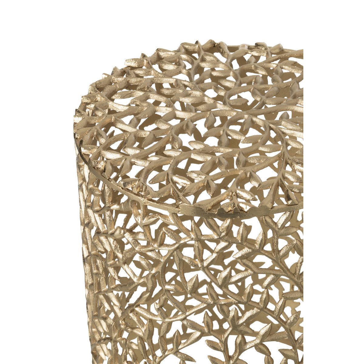 Table d'appoint J-Line Leaf en aluminium doré - vue 2