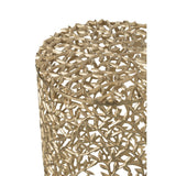 Table d'appoint J-Line Leaf en aluminium doré - vue 2