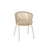 Chaise Toa en métal beige, vue arrière