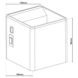 Cordy Wall Light "cube" magnétiquement, env. 10 x 10 cm, en métal noir, avec capteur de mouvement