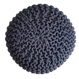 Tabouret de tricot pouf Ø 45 h 30 cm cm siège pouf tricot plancher