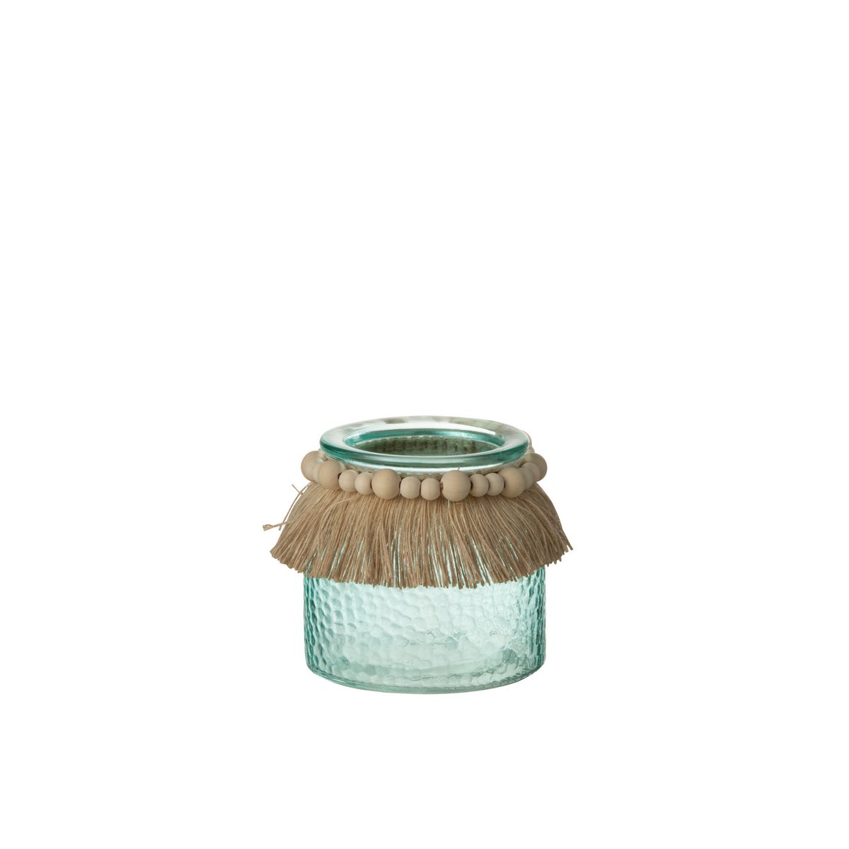 Bougeoir J-Line Liline Bandle en verre bleu - élégant et moderne