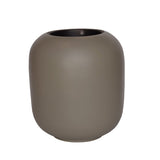 Cache-pot en fibre de pierre beige taupe