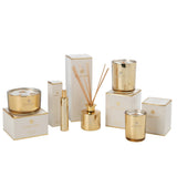 Parfum d'ambiance J-Line Golden Honey en verre doré élégant