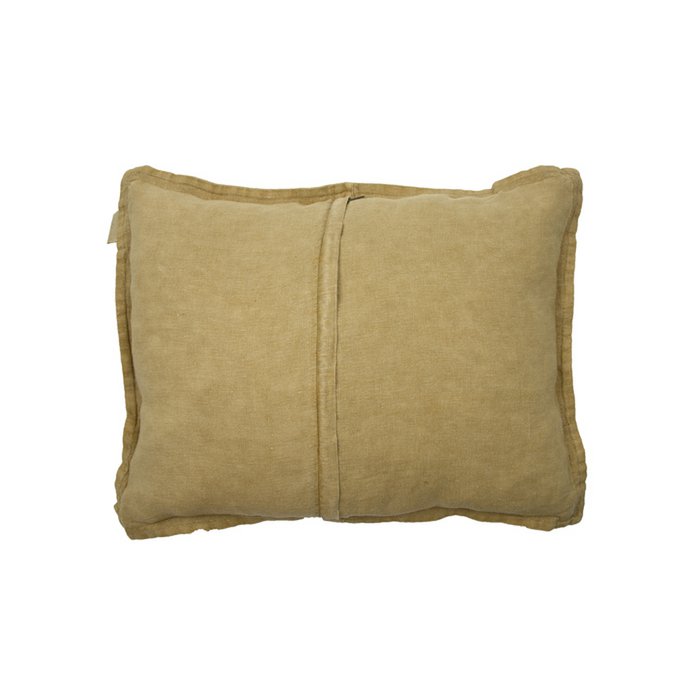 Coussin en lin gingembre