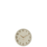 Ambiance chaleureuse avec l'horloge J-Line en bois blanc.