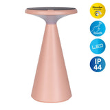 Lampe de table de batterie solaire "Palu" pour l'extérieur et à l'intérieur, en plastique en rose, 20 cm de haut